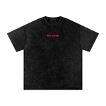 Wolvyn Apparel ‘Pop-Up Shop Closed’ Snow Washed Oversized Cotton T-Shirt - Wolvyn Apparel
