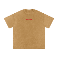 Wolvyn Apparel ‘Pop-Up Shop Closed’ Snow Washed Oversized Cotton T-Shirt - Wolvyn Apparel