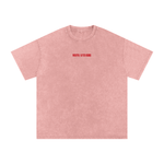 Wolvyn Apparel ‘Pop-Up Shop Closed’ Snow Washed Oversized Cotton T-Shirt - Wolvyn Apparel