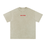 Wolvyn Apparel ‘Pop-Up Shop Closed’ Snow Washed Oversized Cotton T-Shirt - Wolvyn Apparel