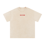Wolvyn Apparel ‘Pop-Up Shop Closed’ Snow Washed Oversized Cotton T-Shirt - Wolvyn Apparel