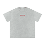 Wolvyn Apparel ‘Pop-Up Shop Closed’ Snow Washed Oversized Cotton T-Shirt - Wolvyn Apparel