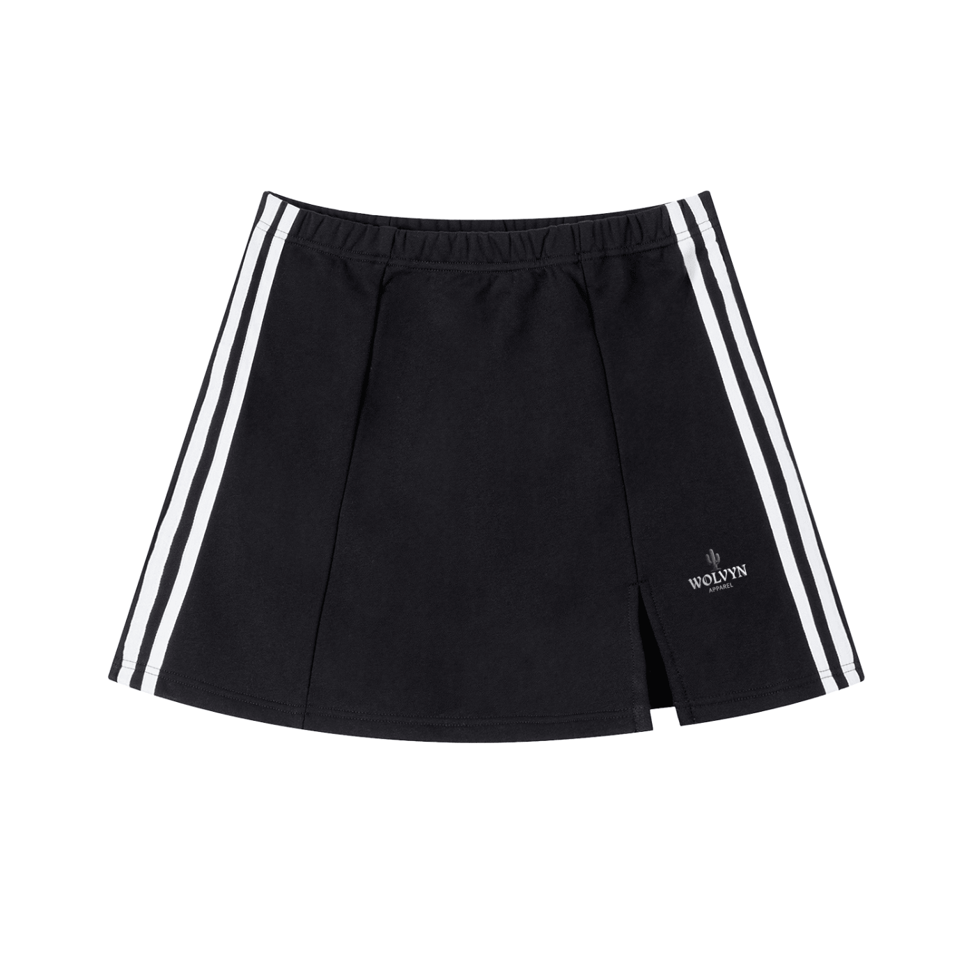 Wolvyn Apparel "Saguaro" Contrast Side Stripe Slit Skirt - Wolvyn Apparel