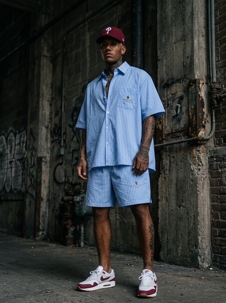 Wolvyn Apparel "Saguaro" Striped Boxy Short Sleeve Shirt - Wolvyn Apparel