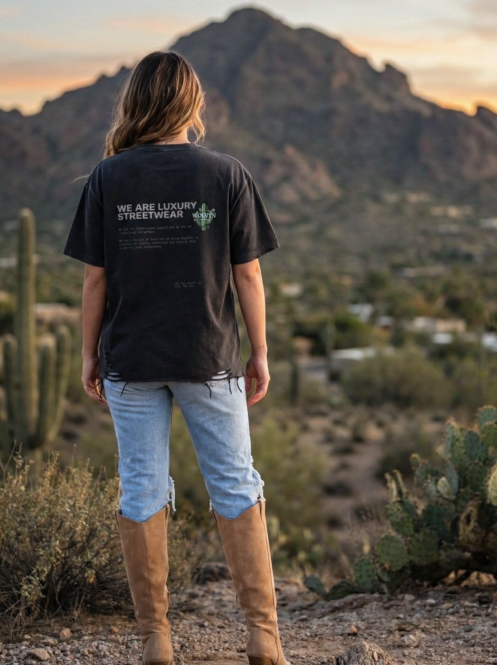 Wolvyn Apparel "Snottsdale" Snow Washed Raw - Hem T-Shirt - Wolvyn Apparel