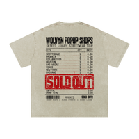Wolvyn Apparel ‘Sold Out Pop-Up Shop’ Snow Washed Oversized Cotton T-Shirt - Wolvyn Apparel