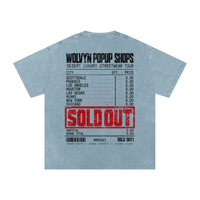 Wolvyn Apparel ‘Sold Out Pop-Up Shop’ Snow Washed Oversized Cotton T-Shirt - Wolvyn Apparel