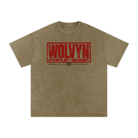 Wolvyn Apparel ‘Sold Out Pop-Up Shop’ Snow Washed Oversized Cotton T-Shirt - Wolvyn Apparel