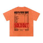 Wolvyn Apparel ‘Sold Out Pop-Up Shop’ Snow Washed Oversized Cotton T-Shirt - Wolvyn Apparel