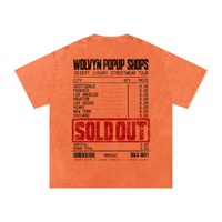 Wolvyn Apparel ‘Sold Out Pop-Up Shop’ Snow Washed Oversized Cotton T-Shirt - Wolvyn Apparel