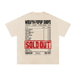 Wolvyn Apparel ‘Sold Out Pop-Up Shop’ Snow Washed Oversized Cotton T-Shirt - Wolvyn Apparel