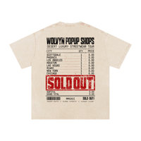 Wolvyn Apparel ‘Sold Out Pop-Up Shop’ Snow Washed Oversized Cotton T-Shirt - Wolvyn Apparel