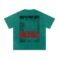 Wolvyn Apparel ‘Sold Out Pop-Up Shop’ Snow Washed Oversized Cotton T-Shirt - Wolvyn Apparel