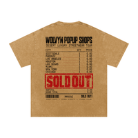 Wolvyn Apparel ‘Sold Out Pop-Up Shop’ Snow Washed Oversized Cotton T-Shirt - Wolvyn Apparel