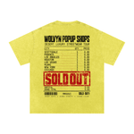 Wolvyn Apparel ‘Sold Out Pop-Up Shop’ Snow Washed Oversized Cotton T-Shirt - Wolvyn Apparel