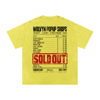 Wolvyn Apparel ‘Sold Out Pop-Up Shop’ Snow Washed Oversized Cotton T-Shirt - Wolvyn Apparel