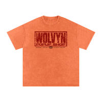 Wolvyn Apparel ‘Sold Out Pop-Up Shop’ Snow Washed Oversized Cotton T-Shirt - Wolvyn Apparel