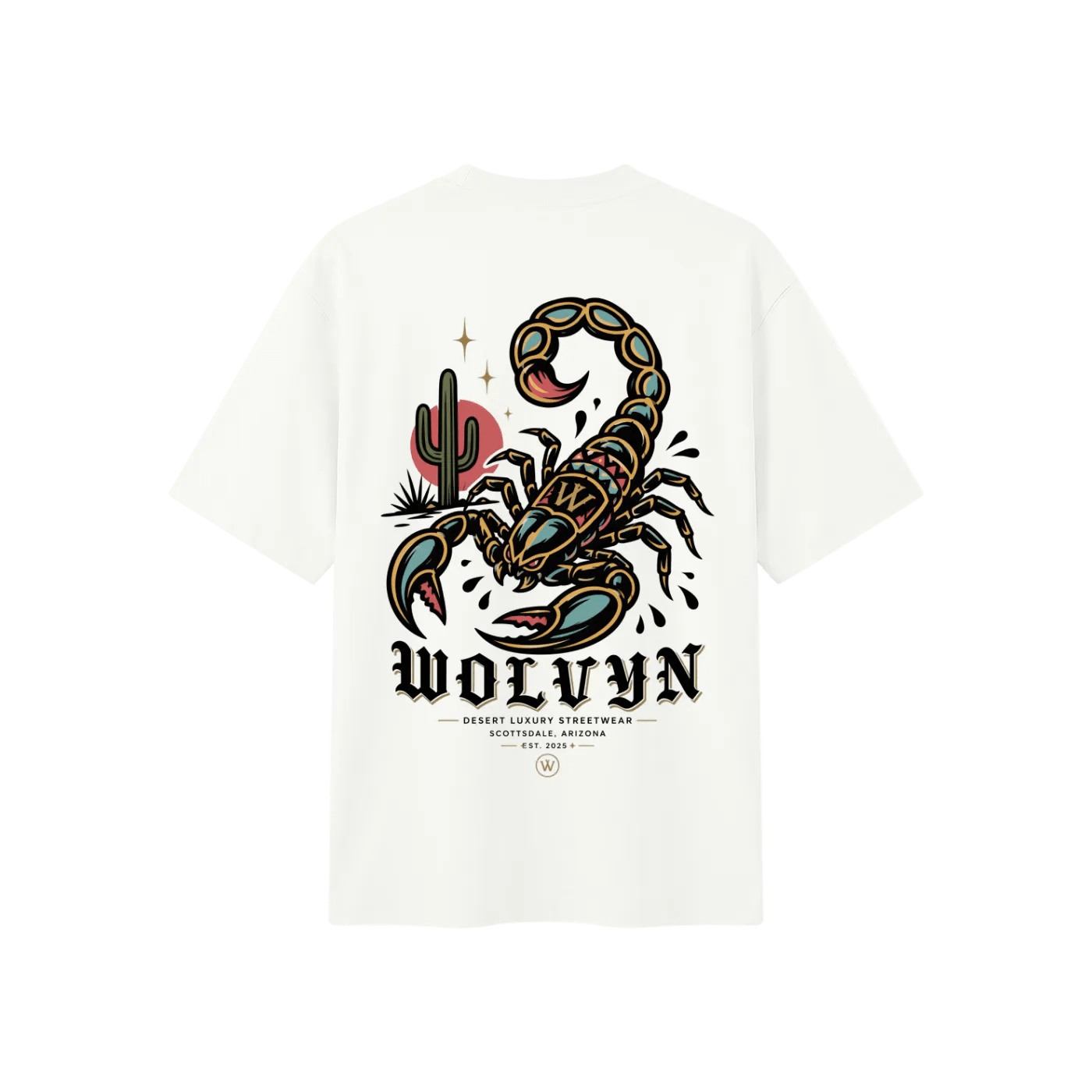 Wolvyn Apparel ‘Sonoran Scorpion’ Unisex Heavyweight Oversized T-Shirt - Wolvyn Apparel