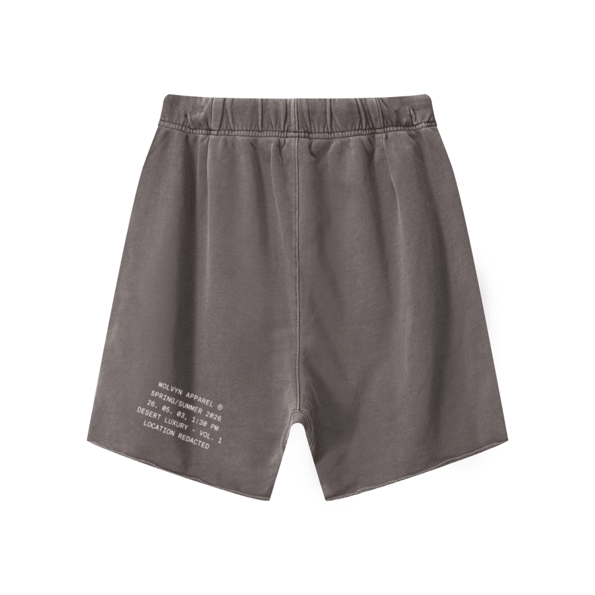 Wolvyn Apparel "Standard Issue" 410GSM Unisex Distressed Vintage-Wash Raw-Hem Shorts - Wolvyn Apparel