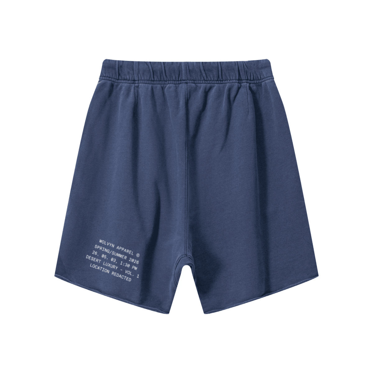 Wolvyn Apparel "Standard Issue" 410GSM Unisex Distressed Vintage-Wash Raw-Hem Shorts - Wolvyn Apparel