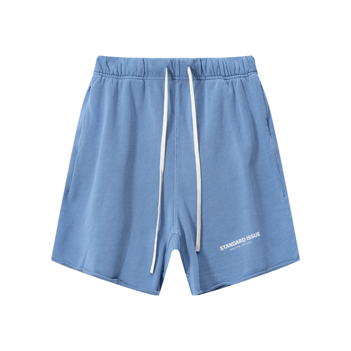 Wolvyn Apparel "Standard Issue" 410GSM Unisex Distressed Vintage-Wash Raw-Hem Shorts - Wolvyn Apparel