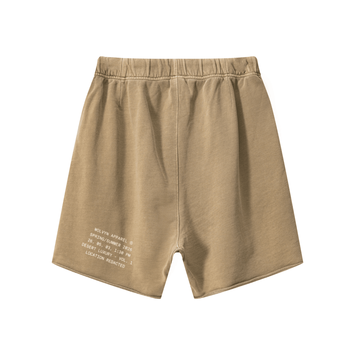 Wolvyn Apparel "Standard Issue" 410GSM Unisex Distressed Vintage-Wash Raw-Hem Shorts - Wolvyn Apparel