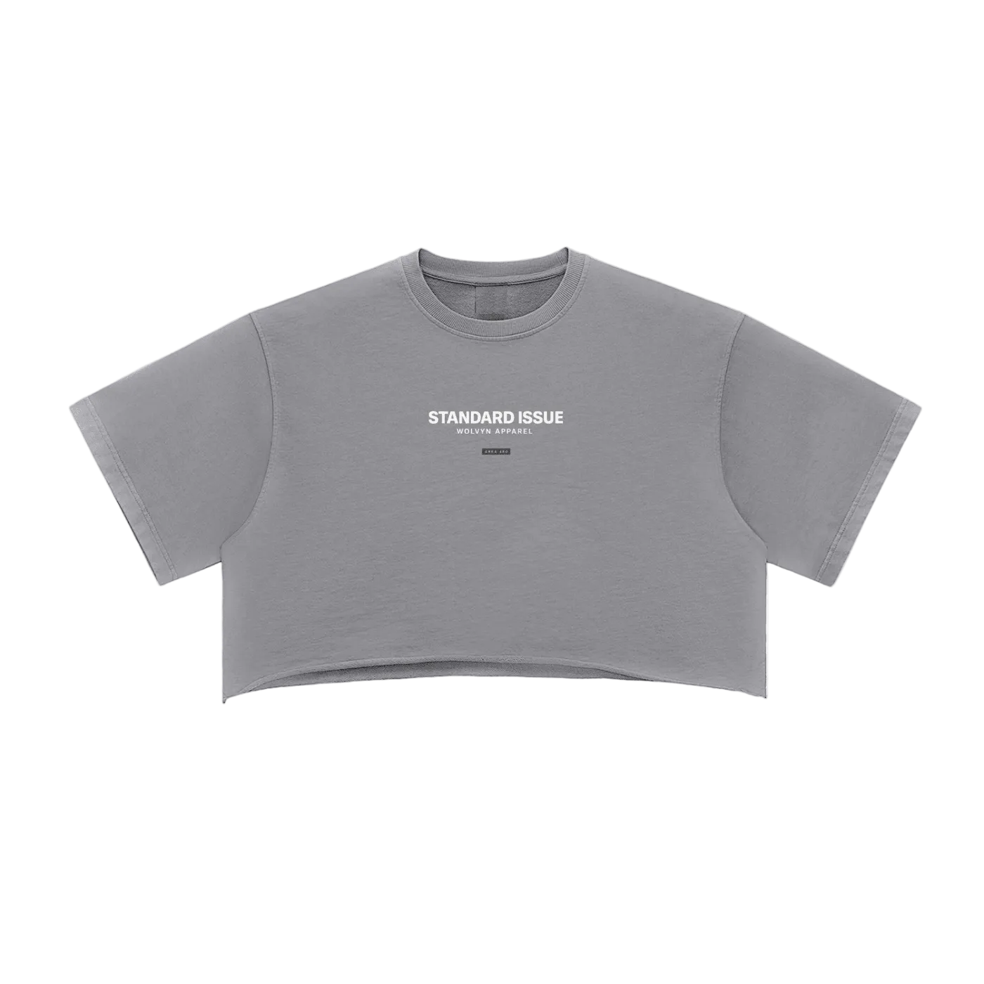 Wolvyn Apparel "Standard Issue" Snow Washed Raw Edge Crop Top - Wolvyn Apparel