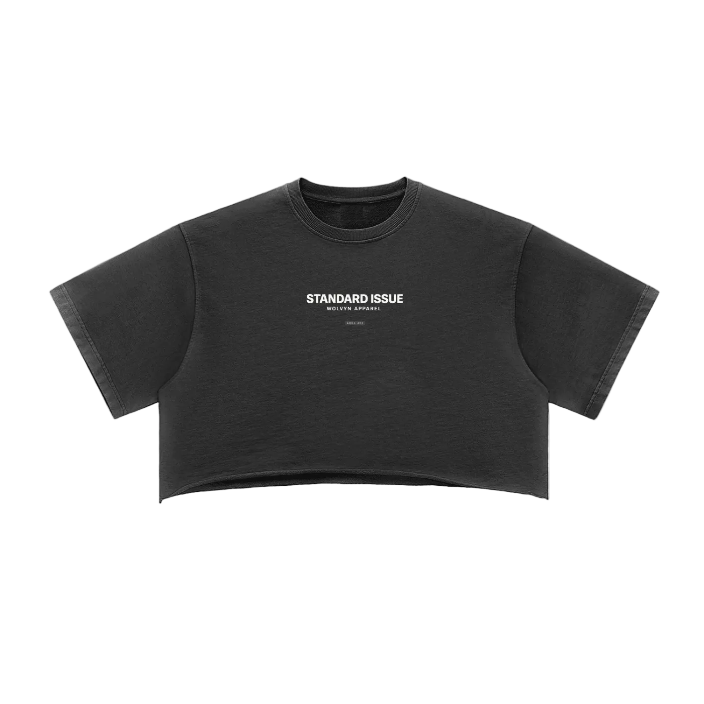 Wolvyn Apparel "Standard Issue" Snow Washed Raw Edge Crop Top - Wolvyn Apparel
