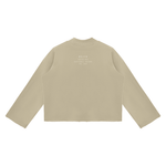 Wolvyn Apparel ‘State of Mind’ Unisex Mock Neck Raw Edge Boxy Sweatshirt - Wolvyn Apparel
