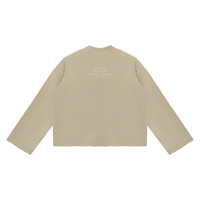 Wolvyn Apparel ‘State of Mind’ Unisex Mock Neck Raw Edge Boxy Sweatshirt - Wolvyn Apparel