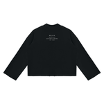 Wolvyn Apparel ‘State of Mind’ Unisex Mock Neck Raw Edge Boxy Sweatshirt - Wolvyn Apparel