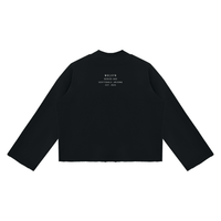 Wolvyn Apparel ‘State of Mind’ Unisex Mock Neck Raw Edge Boxy Sweatshirt - Wolvyn Apparel