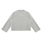 Wolvyn Apparel ‘State of Mind’ Unisex Mock Neck Raw Edge Boxy Sweatshirt - Wolvyn Apparel