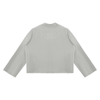 Wolvyn Apparel ‘State of Mind’ Unisex Mock Neck Raw Edge Boxy Sweatshirt - Wolvyn Apparel