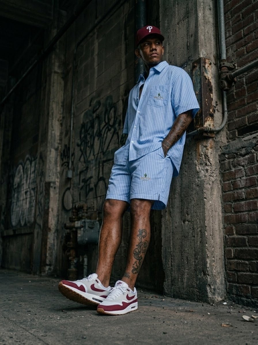 Wolvyn Apparel "Suguaro" Striped Elastic Waist Shorts - Wolvyn Apparel