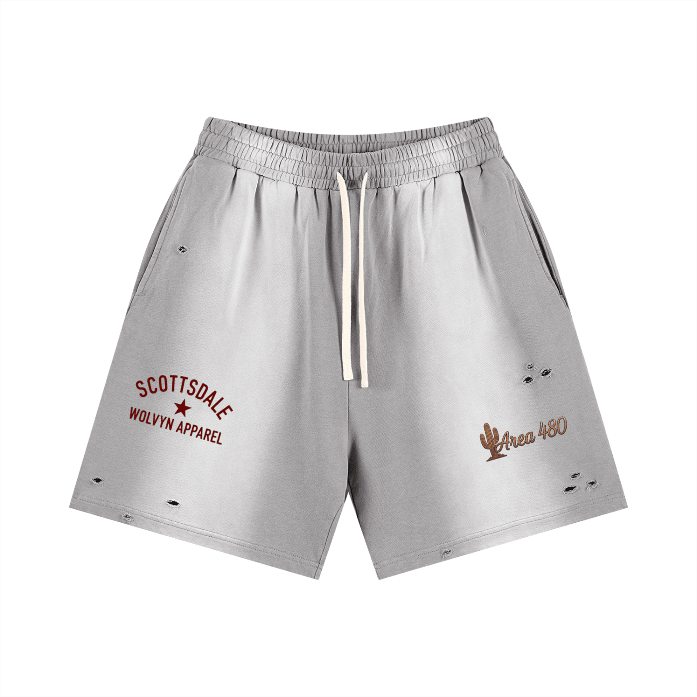 Wolvyn Apparel Sun Fade Distressed Shorts - Wolvyn Apparel