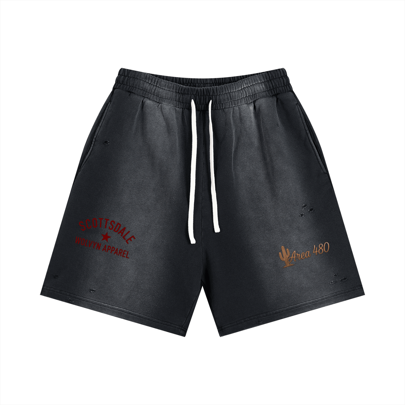 Wolvyn Apparel Sun Fade Distressed Shorts - Wolvyn Apparel