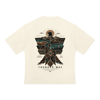 Wolvyn Apparel ‘Thunder Map’ Unisex Heavyweight Oversized T-Shirt - Wolvyn Apparel