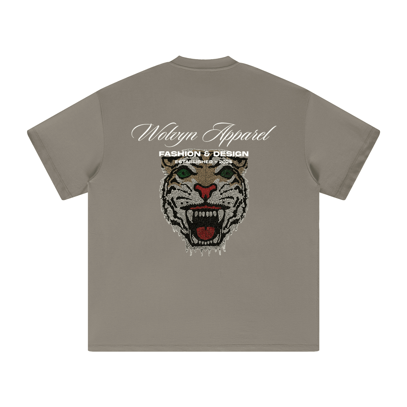 Wolvyn Apparel "Tiger" Heavyweight Earth Tone T-Shirt - Wolvyn Apparel