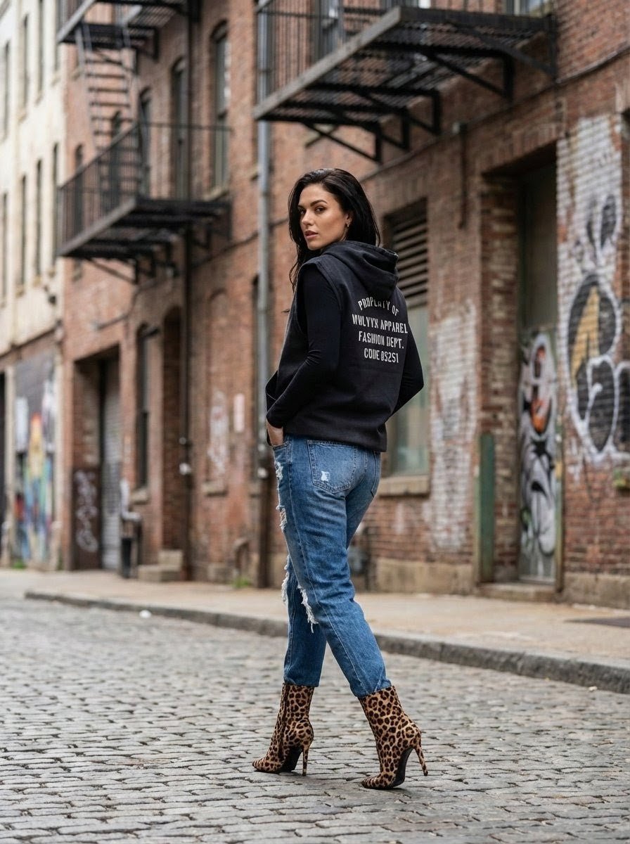 Wolvyn Apparel "Tiger Property" Vintage Washed Zip - Up Hooded Tank Top - Wolvyn Apparel