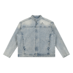 Wolvyn Apparel Vintage Wash Zip Denim Jacket - Wolvyn Apparel