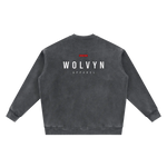 Wolvyn Apparel Vintage Washed Fleece Baseball Jacket - Wolvyn Apparel