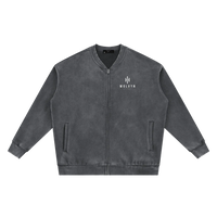 Wolvyn Apparel Vintage Washed Fleece Baseball Jacket - Wolvyn Apparel
