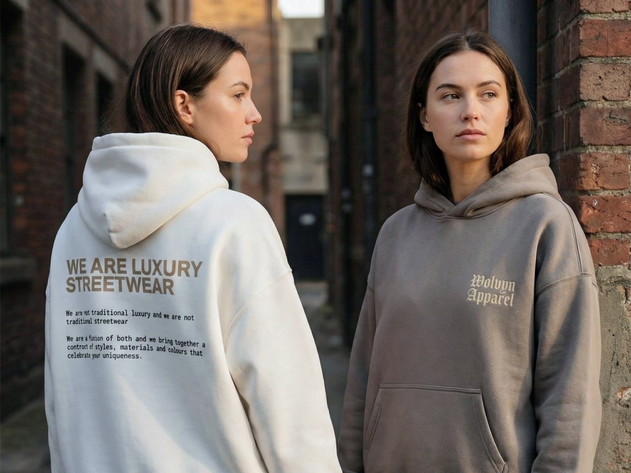 Wolvyn Apparel "We Are Luxury Streetwear" Oversize Fleeced Hoodie - Wolvyn Apparel