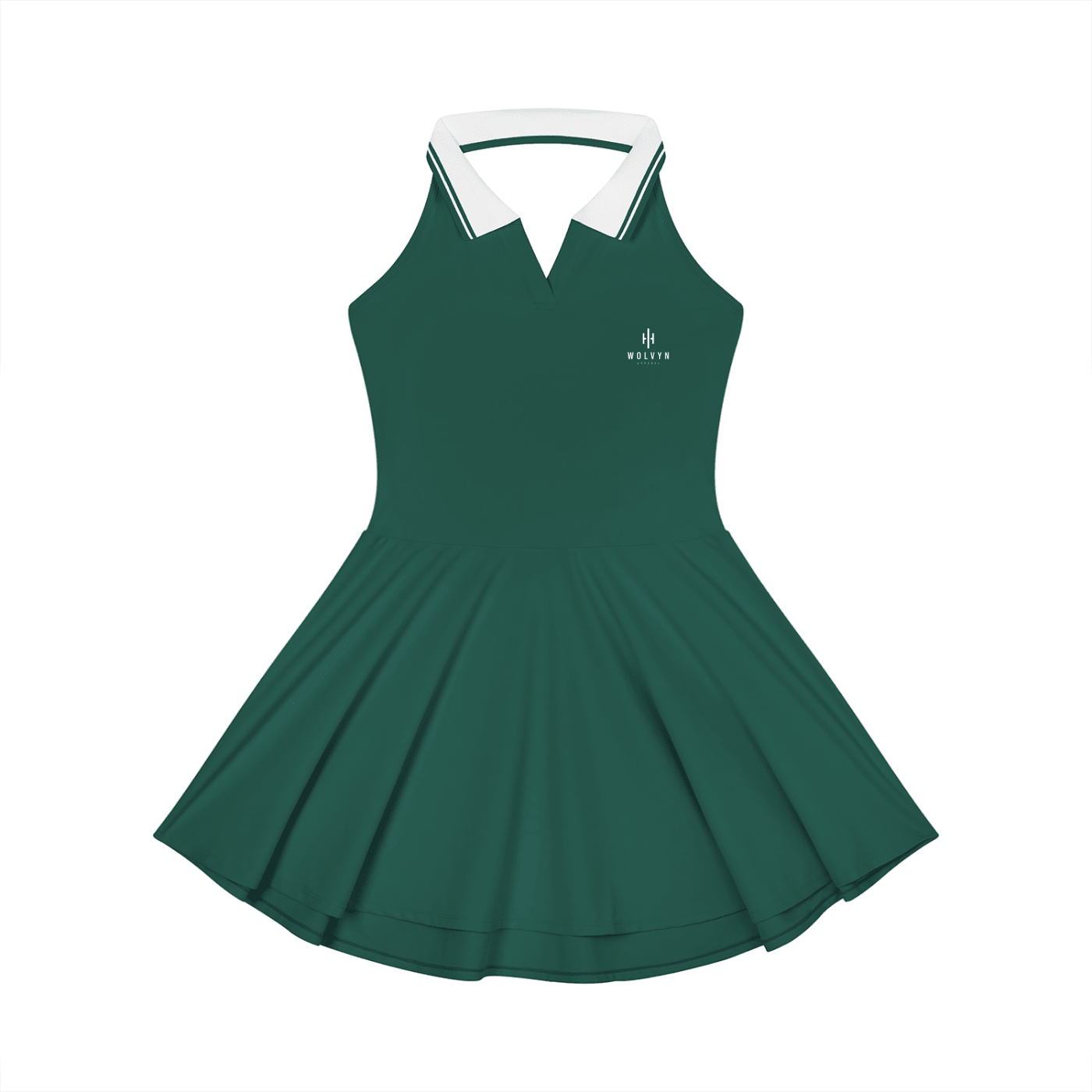 Wolvyn Apparel "Wolvyn Mark' Women's Collared Halter A-Line Tennis Dress - Wolvyn Apparel
