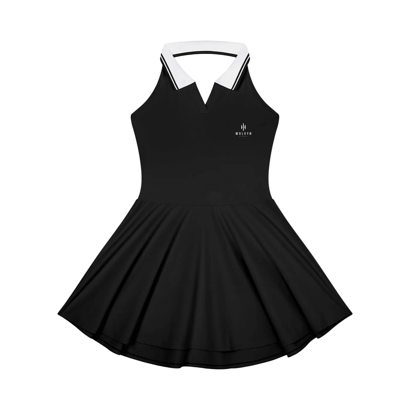 Wolvyn Apparel "Wolvyn Mark' Women's Collared Halter A-Line Tennis Dress - Wolvyn Apparel