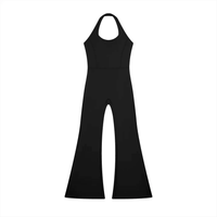 Wolvyn Apparel Women’s Halter Flared Jumpsuit - Wolvyn Apparel