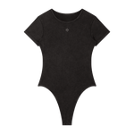 Wolvyn Apparel Women's Mineral Wash Crewneck Bodysuit - Wolvyn Apparel