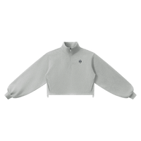 Wolvyn Apparel Women’s Mock-Neck Quarter-Zip Sweatshirt - Wolvyn Apparel
