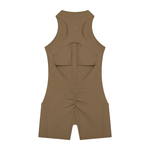 Wolvyn Apparel Women’s Quarter-Zip Yoga Romper - Wolvyn Apparel